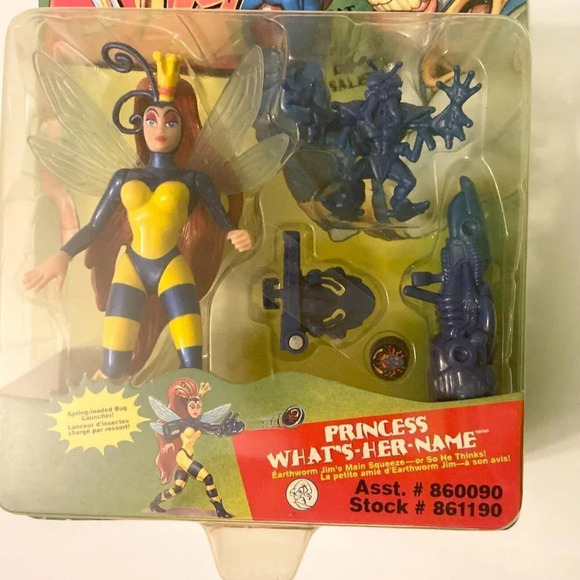 Vintage 1994 Earthworm Jim Princess Whats Her Name Action Figure Playmates - Picture 2 of 16